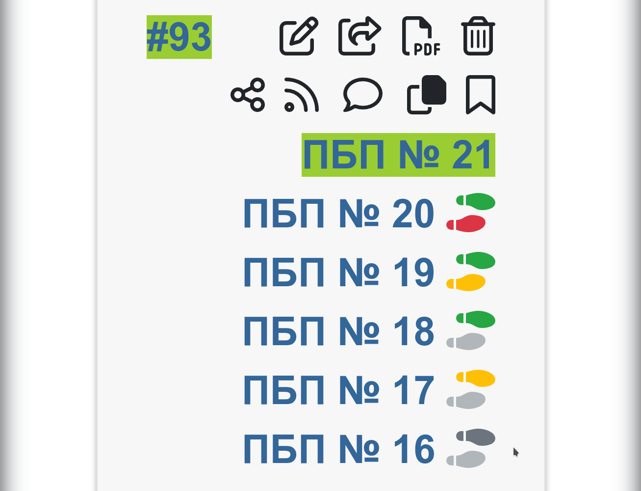 Пример работы индикации